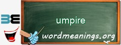 WordMeaning blackboard for umpire